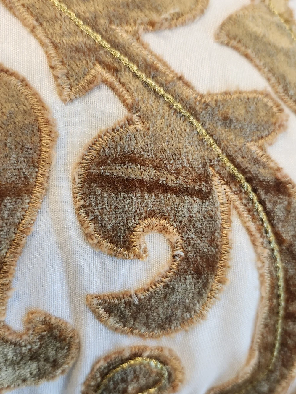 Pier 1 Beaded Pillows With Gold Thread